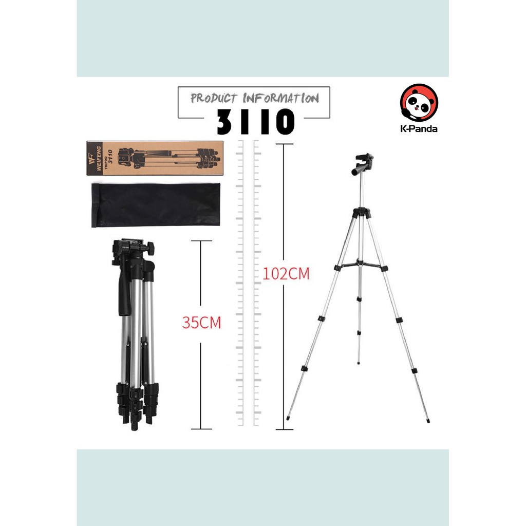 Tripod 3110A/3120  handphone hp u holder Kaki Stabilizer 1 Meter