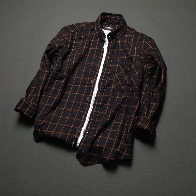 Itezakuroi kemeja flanel woll pria super premium unisex kemeja pria kualitas brill eighty eight