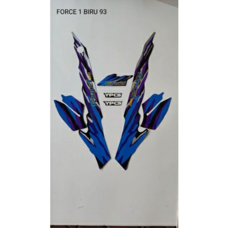 striping FORCE 1 93 biru, striping force 1 tahun 1993 biru terbaik