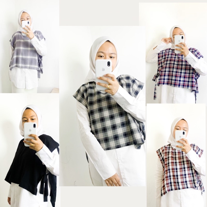 Tiana Vest Wanita Flanel Kekinian Termurah, free masker