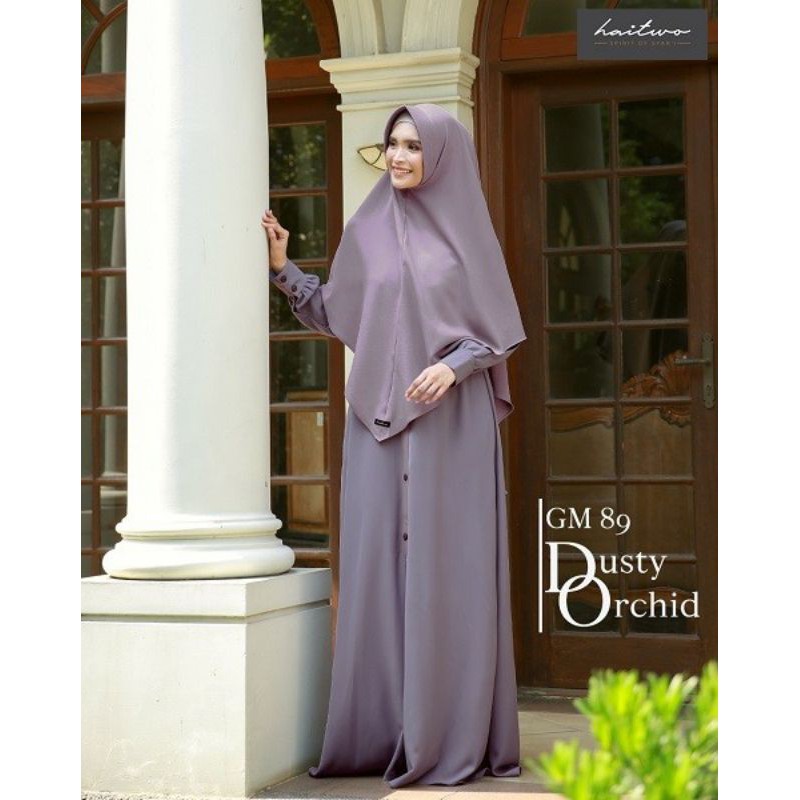Gamis syar'i set hijab GM 89 haitwo