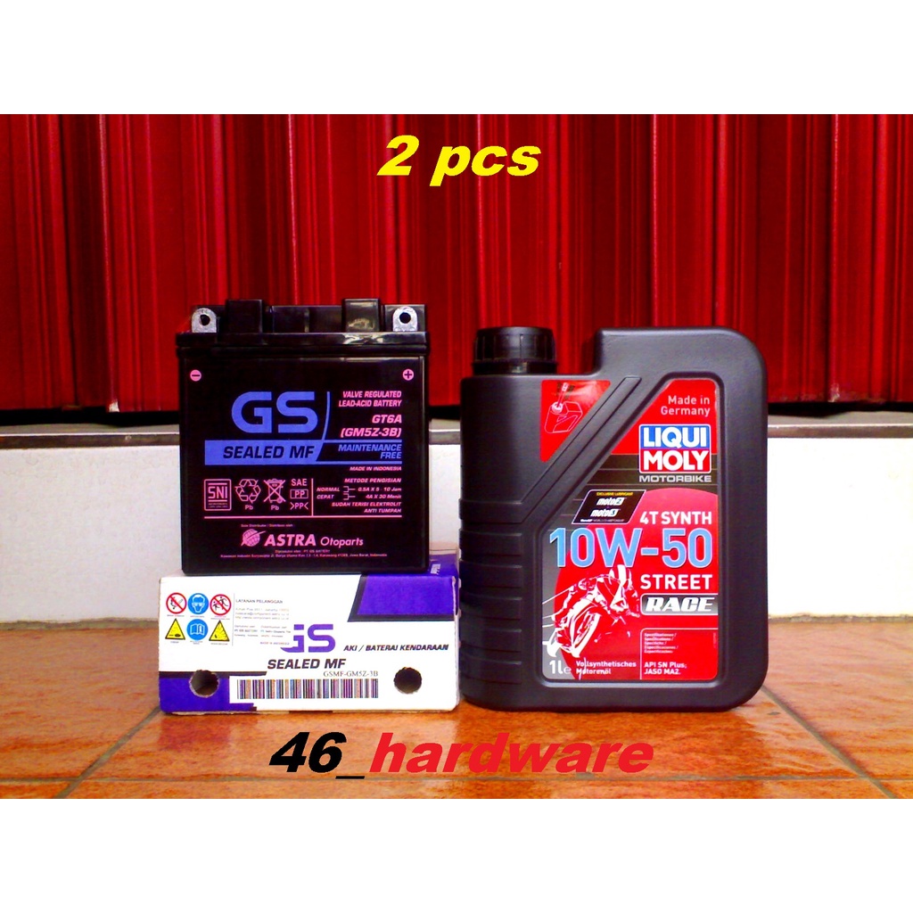 AKI GS SEALED MF GM5Z-3B GT6A LM RACE 10W50 GRAND JUPITER KLX VESPA - 46_hardware