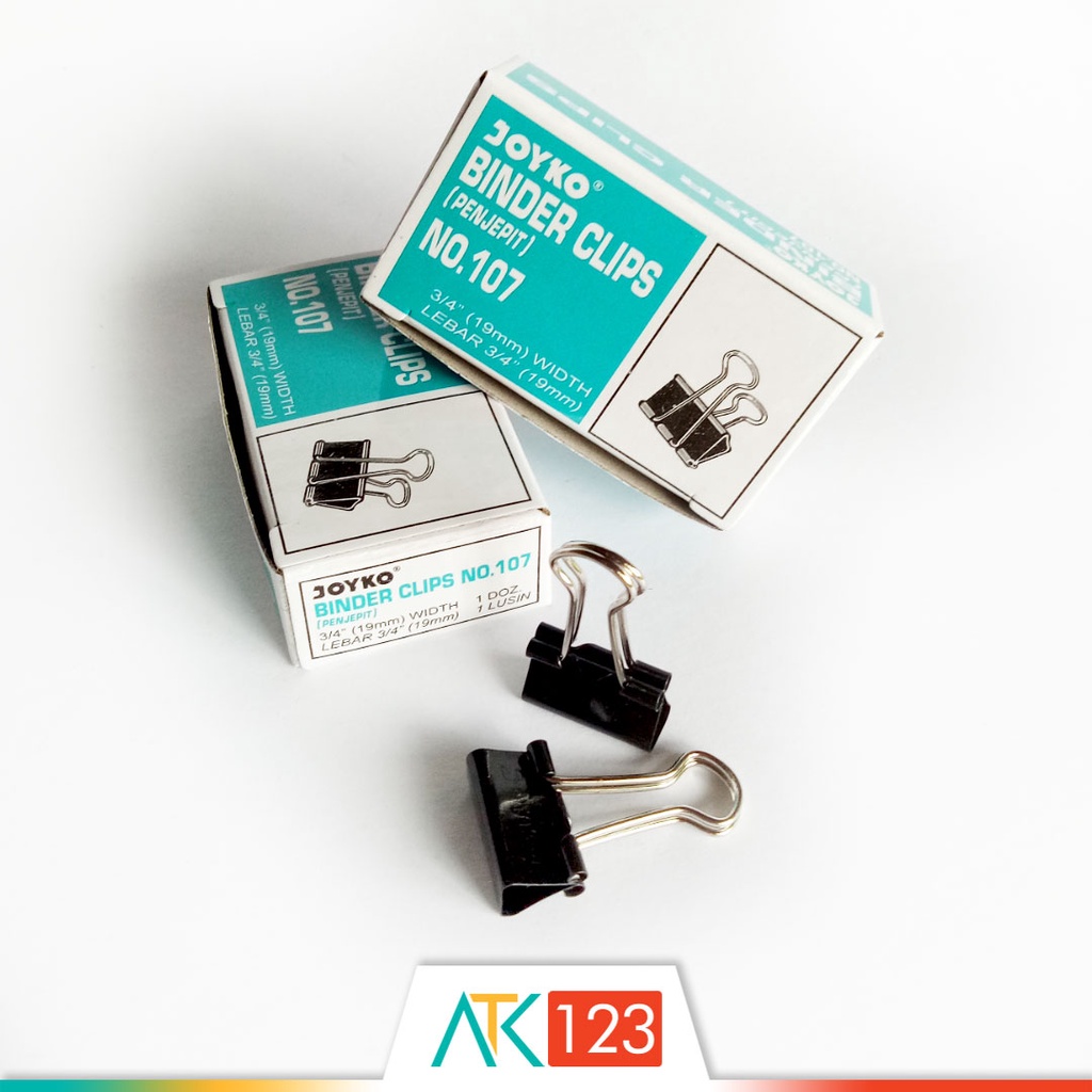 

Binder Clips Joyko No. 107 (19 mm) isi 12 Buah