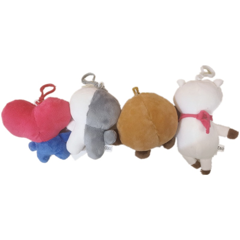 Gantungan Kunci Boneka Plush KPOP BTS TATA Chimmy RJ Kartun 10CM Untuk Hadiah Ulang Tahun