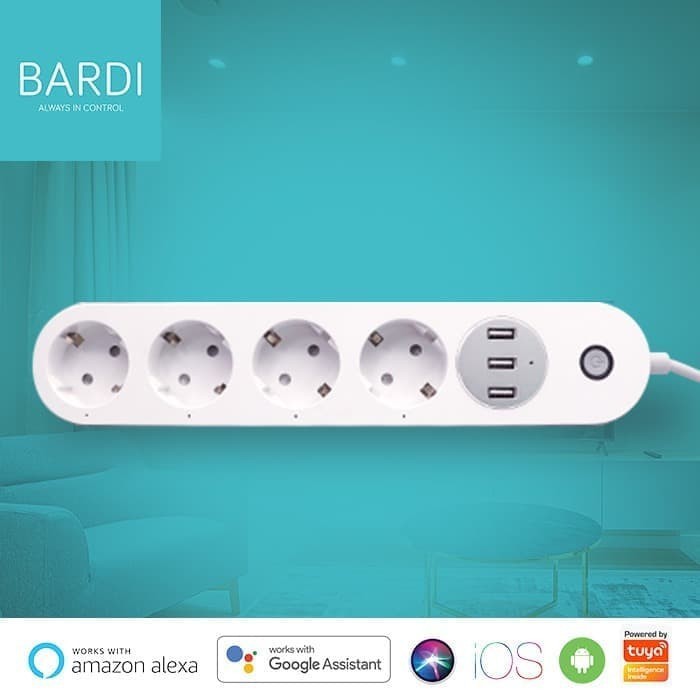 BARDI Smart Power Strip Extension Steker Stop Kontak Socket Plug Wifi