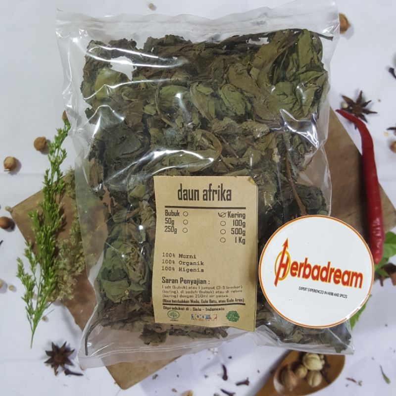 

50 GRAM DAUN AFRIKA SELATAN DAUN KLOROFIL VERMONIA AMYGDALINA NAN FEI SHU AFRICAN LEAVE SIMPLISIA KERING DRIED