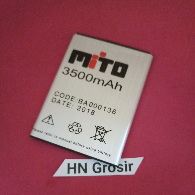 Baterai Batre Mito A16 Full View Mito A16 BA-000136 BA000136 original Battery hp