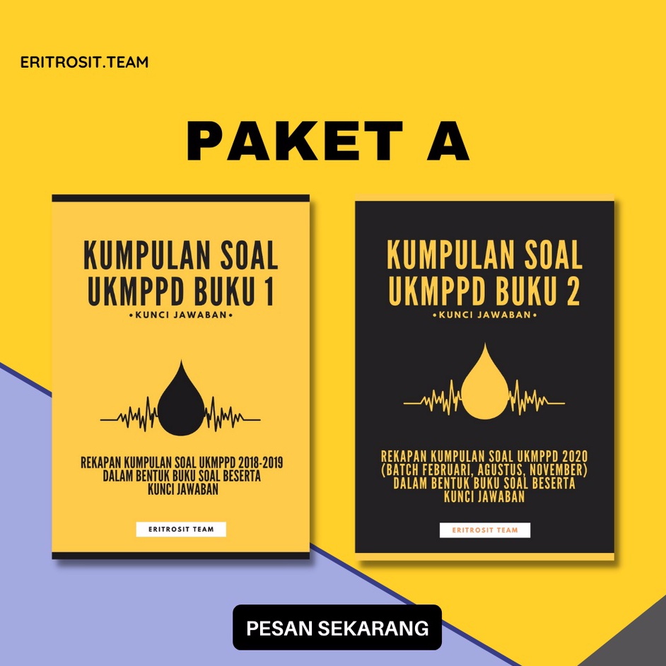 Paket A (Paket Buku 1 dan 2)  Kumpulan Soal UKMPPD Kedokteran Tahun 2018-2020