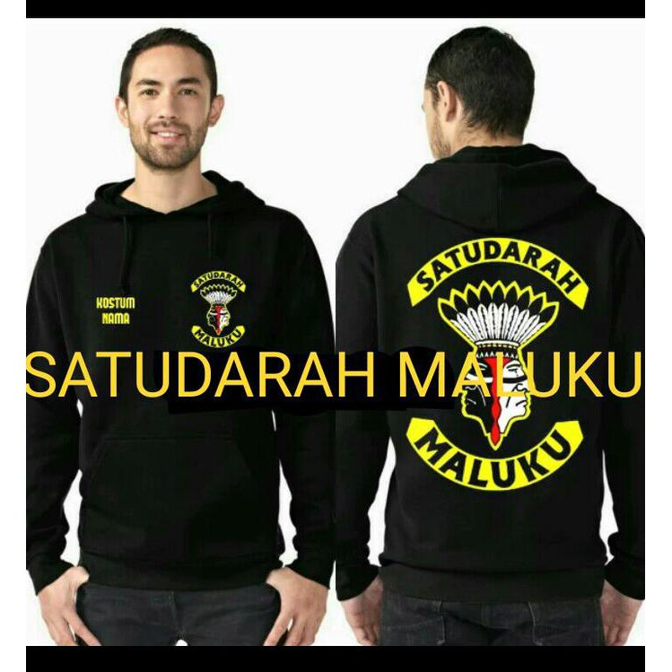 Sweater Hoodie Zipper Satu Darah Maluku Terlaris Bisa Req Nama