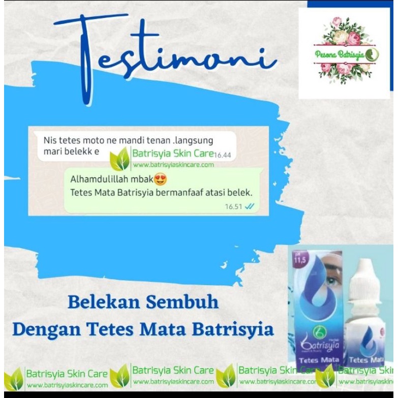 Tetes mata Batrisyia Herbal atasi mata minus, belekan, katarak gatal, iritasi, pedih merah kering