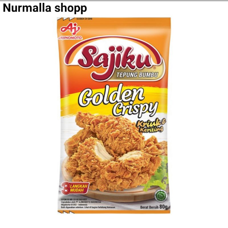 Sajiku® Tepung Bumbu Golden Crispy 80g Kemasan (1pcs)