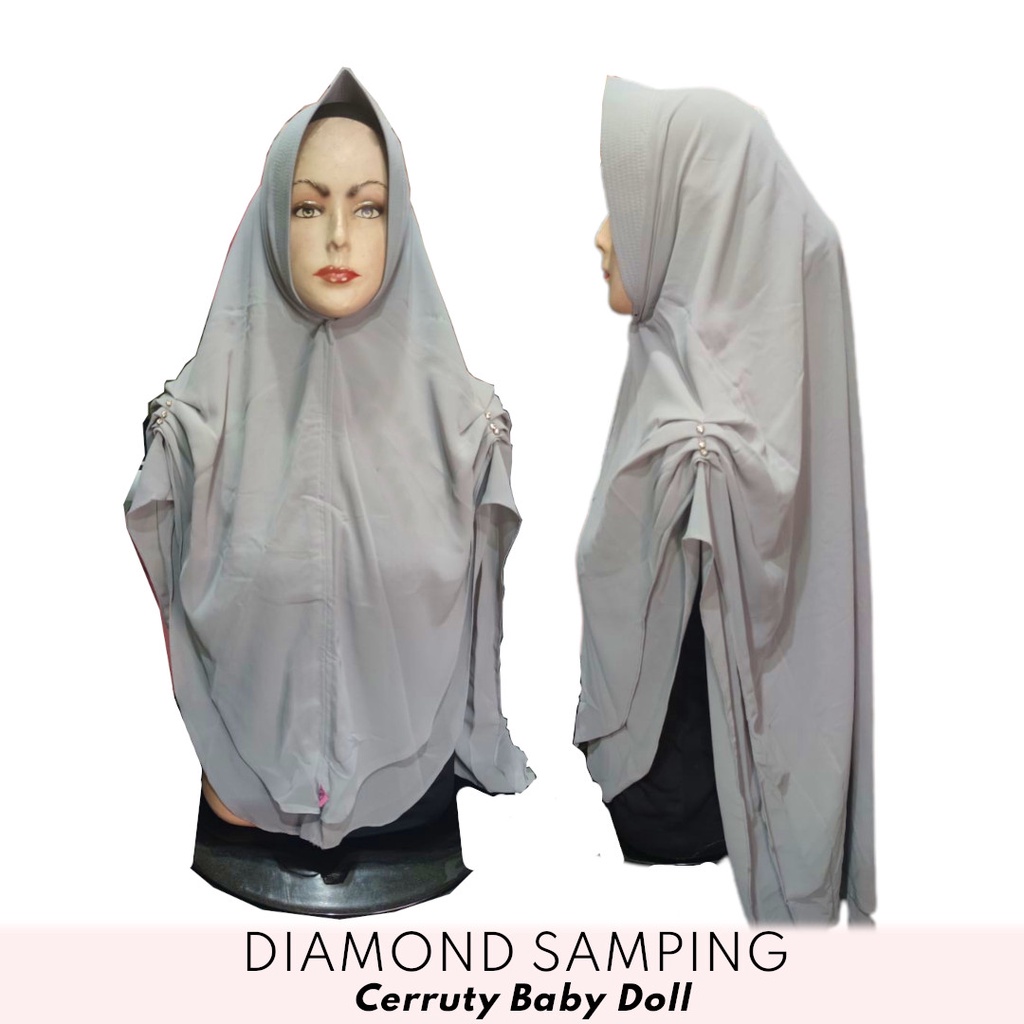 AmberlyHijab Diamond Samping Jilbab Instant Cerruty Bahan Cerruty Baby Doll