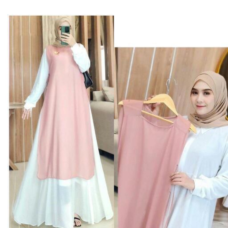 Gamis wanita gamis rompi / gamis cruty / gamis duain / gamis murah /baju party