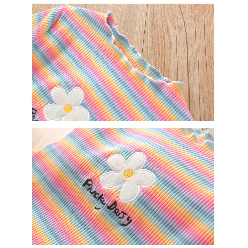 CHUBBI 5 Kaos Anak Perempuan Bunga Daisy