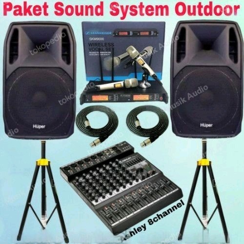 Paket Sound System Outdoor Cafe Speaker HUPER 15in AK15 AK15A Ashley