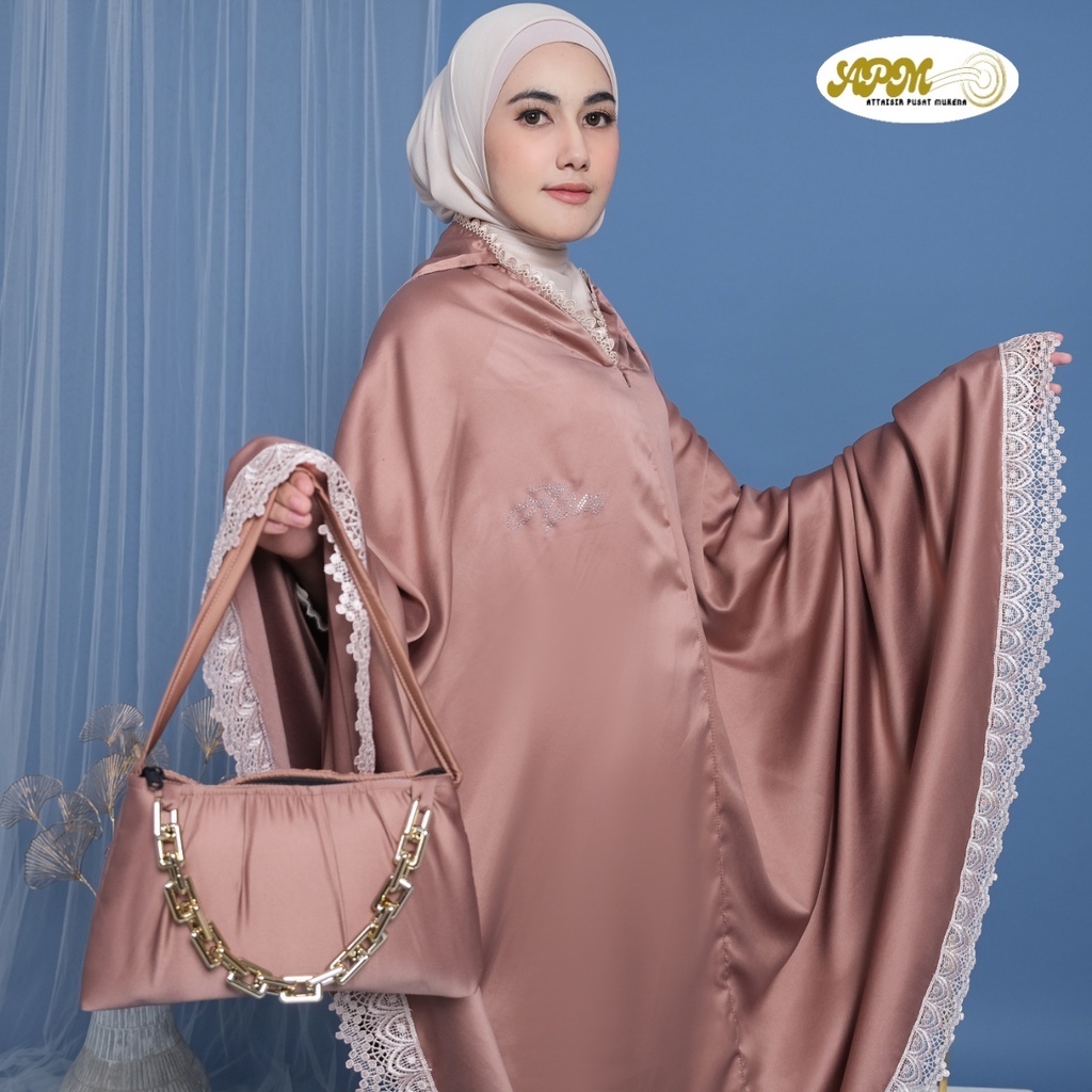 Apm Mukena - Mukena Dewasa 2 In 1 Aleena Renda Motif Mewah Daily Apm