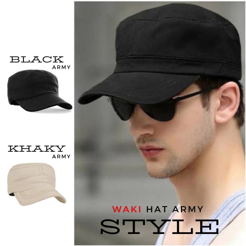 Topi Polos Komando Militer Hat Army  Korea - Topi Gaul Topi Main Pria Wanita Premium Bandung