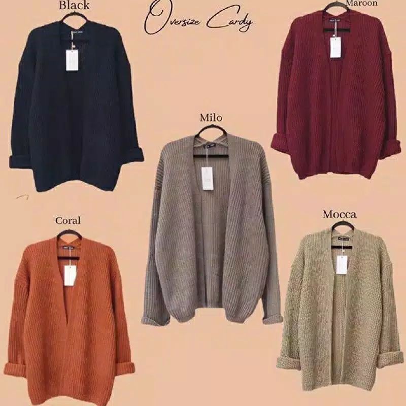 CARDIGAN RAJUT  OVERSIZE BAJU  WANITA  KEKINIAN  Shopee  