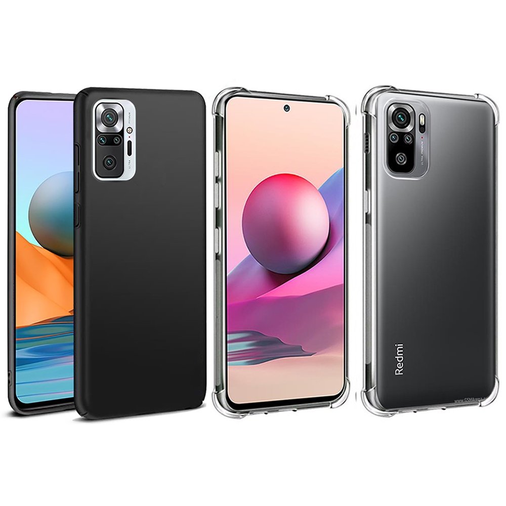 Case HP Xiaomi Redmi Note 10 / 10s / 10 Pro / 10 Pro Max Softcase Bening Casing Hitam Terbaru