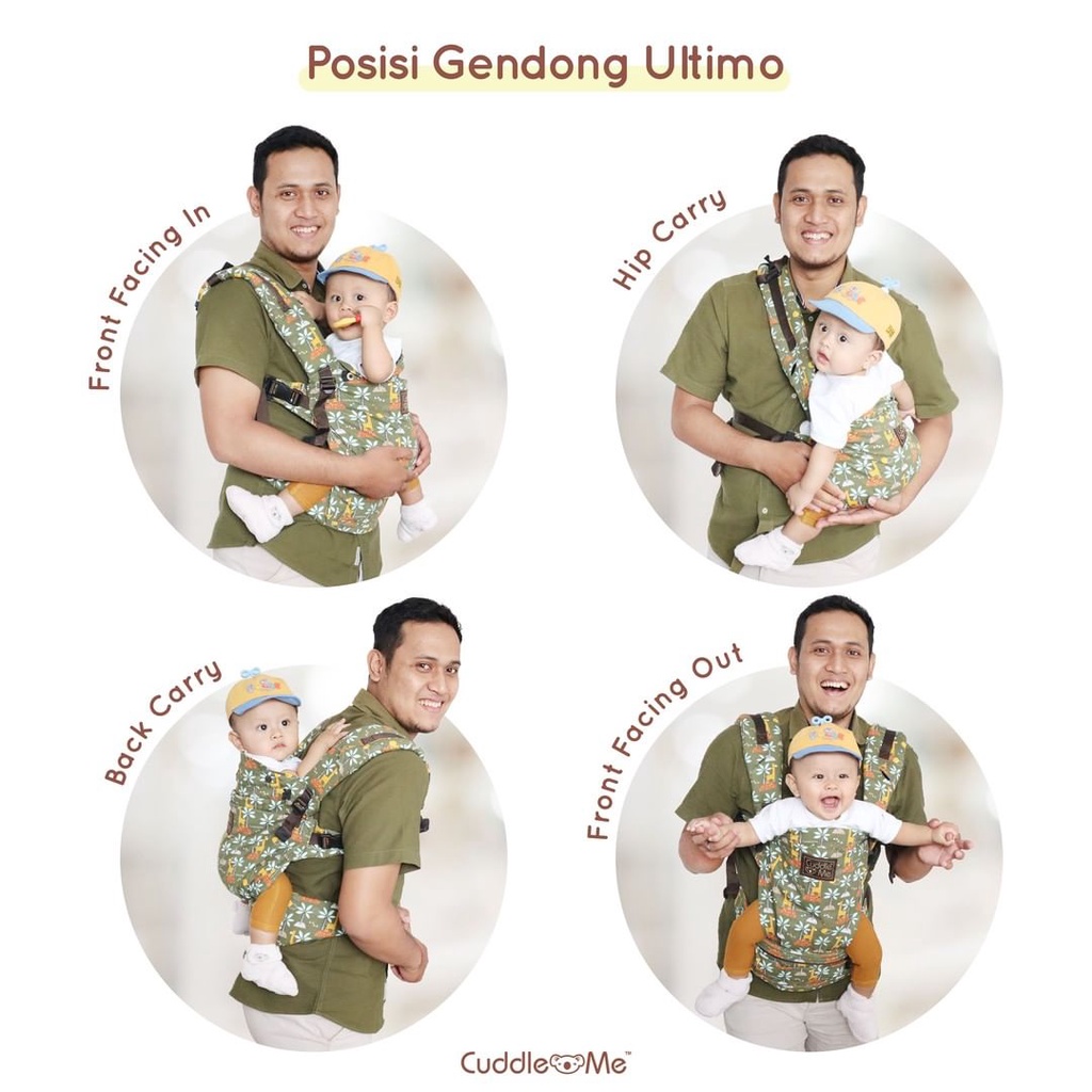 [FREE GIFT] CuddleMe SSC Ultimo Canvas Baby Carrier Gendongan Hipseat Bayi Ergonomis