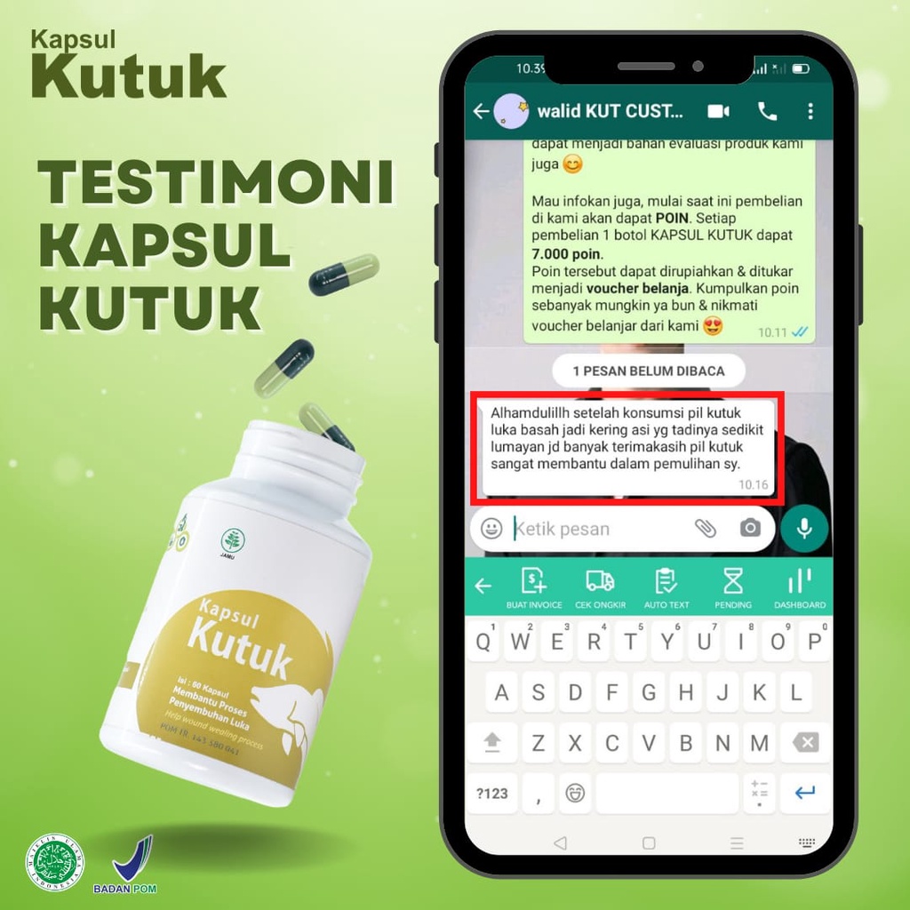 Promo KAPSUL KUTUK Ekstrak Albumin Ikan Gabus Original / Pengering Luka Diabetes &amp; Operasi Bekas Luka Cepat Kering / Pelancar Asi Booster