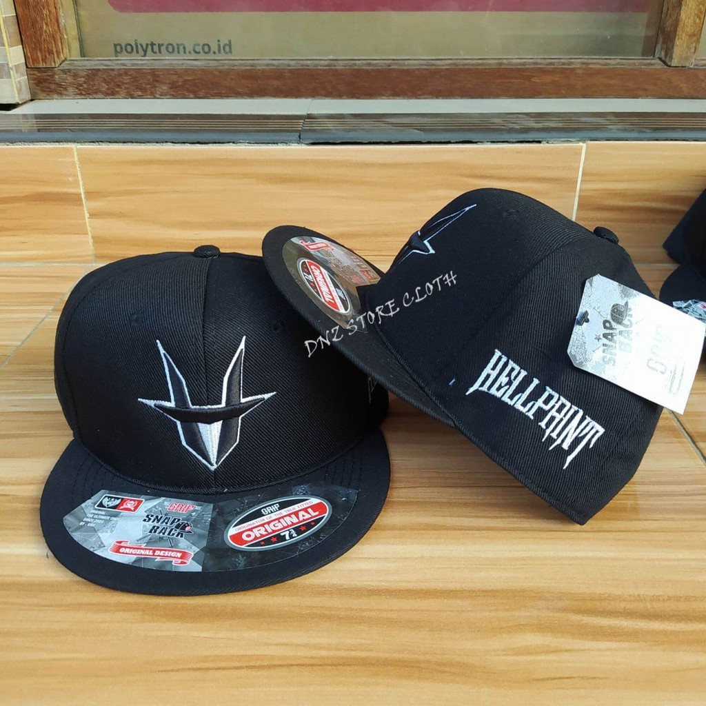 Topi HELLPRINT snapback bordir snapback hiphop