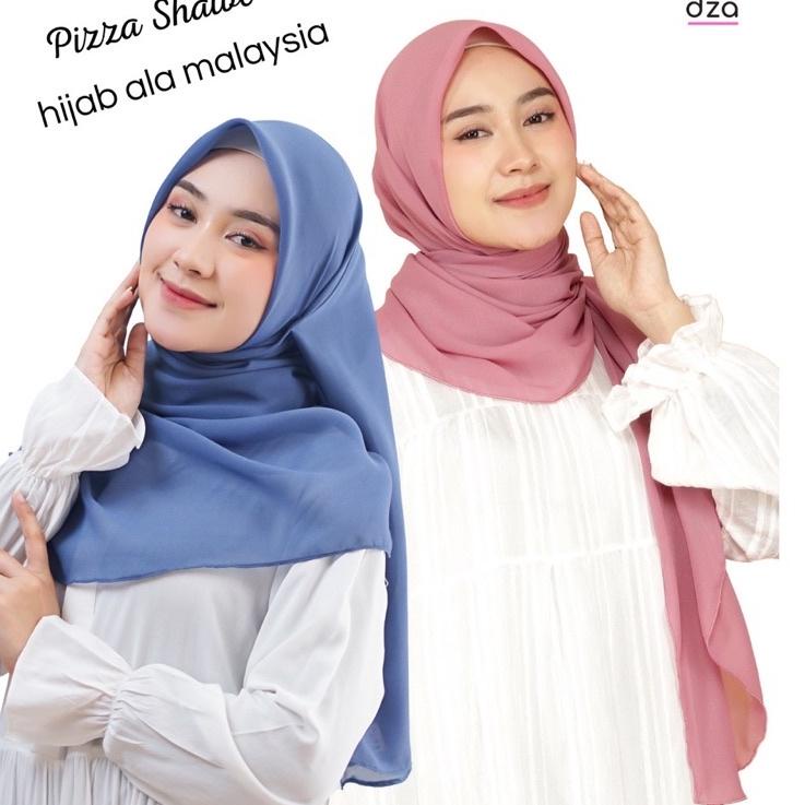 "AD.11Au22d" Kaladza Hijab - Pizza Shawl | Hijab 2in1 ala Malaysia | Pashmina Segiempat Malaysia Tre