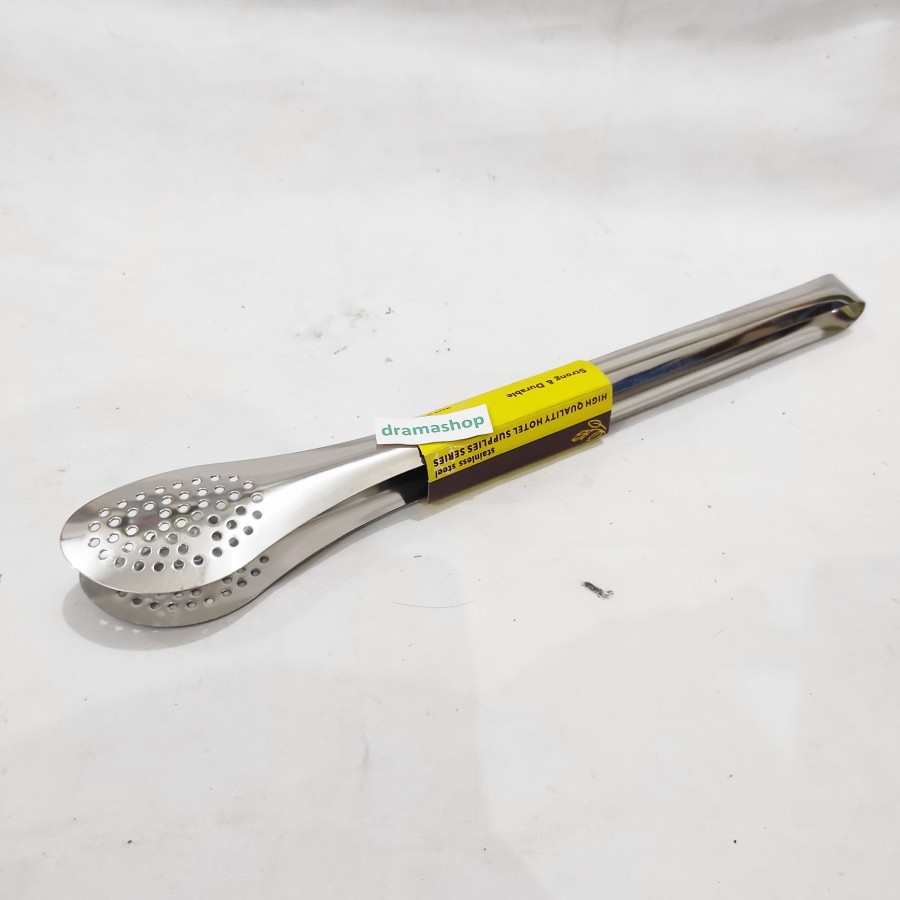 Tong tongs jepit Capit Capitan Gorengan Kue tebal lubang panjang stainless steel