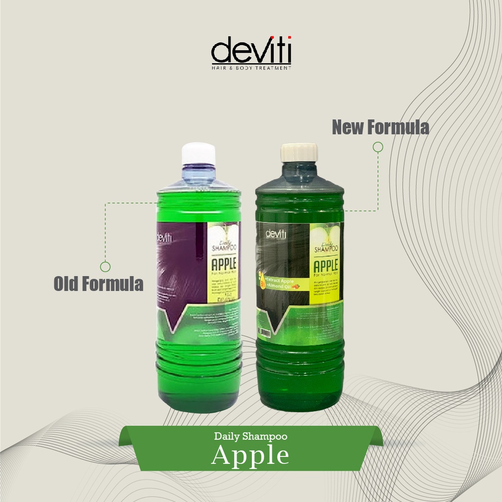 Deviti Hair Shampoo Apple Menguatkan Akar Rambut - Kemasan Botol 1L