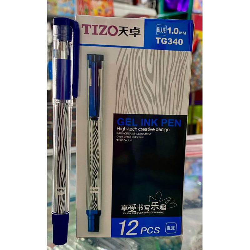 

Pulpen Gel Ink TIZO Zebra TG340 1.0mm Hitam Biru