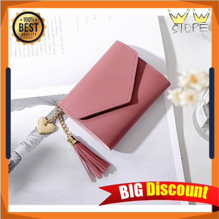 B52 DOMPET KECIL WANITA KARTU LIPAT MINI PENDEK CEWEK SIMPLE WALLET IMPORT KULIT PREMIUM MURAH