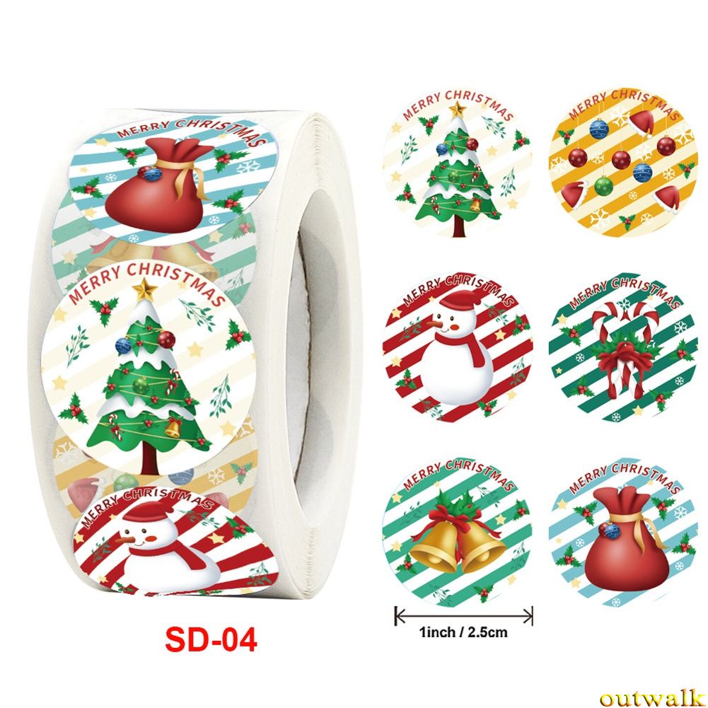 Christmas Warm Stickers Sealing Self-adhesive Film Envelope Packaging Baking Gifts OW