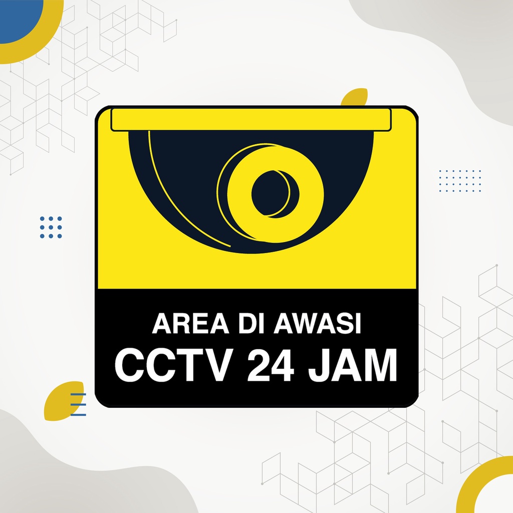 

Stiker Area diawasi CCTV 24 jam (ukuran 13.5 x 12.5 cm)