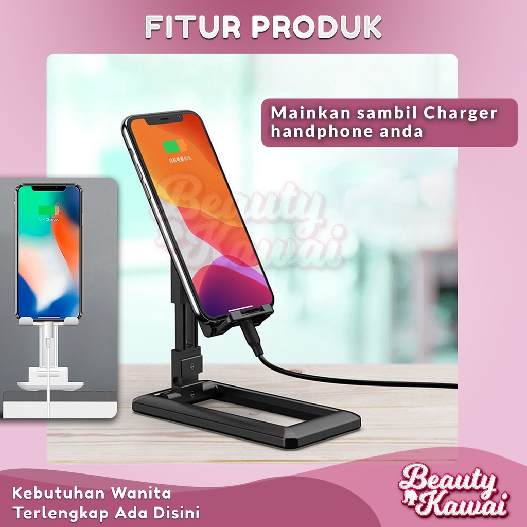 Aksesoris Handphone Stand Holder Hp Meja Lipat Fleksibel