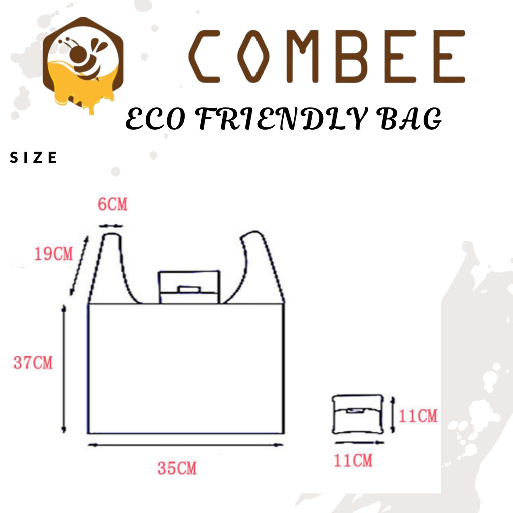 Eco Friendly Bag Polos / Tas Belanja Lipat / Kualitas Tebal