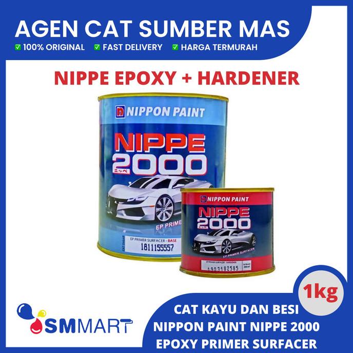 NIPPE 2000 EPOXY/ NIPPE EPOXY PRIMER SURFACER 1KG (EPOXY+HARDENER) Termurah