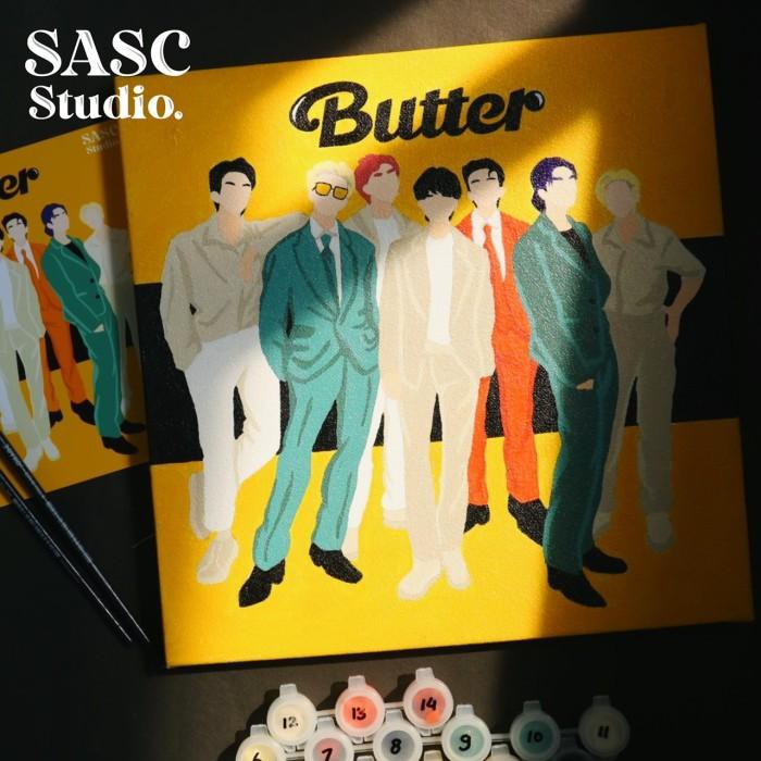 

Diy Painting By Number | Kerajinan Tangan | Sasc Studio | Bts Butter Murah Meriah Ready