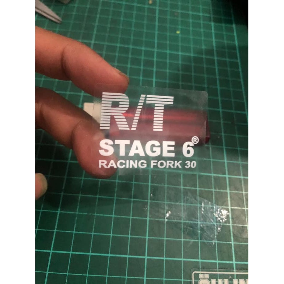 stiker RT STAGE 6 sticker R/T STAGE