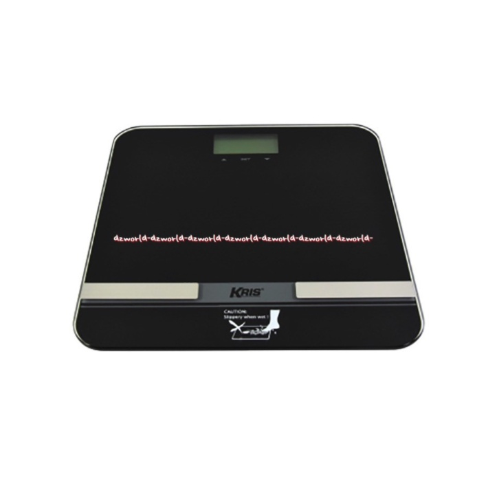 Krishome Timbangan Badan dan Ukur Kadar Lemak Tubuh Body Scales Digital Body Fat N Hydration Putih Hitam Kris Home Bisa Max 180kg