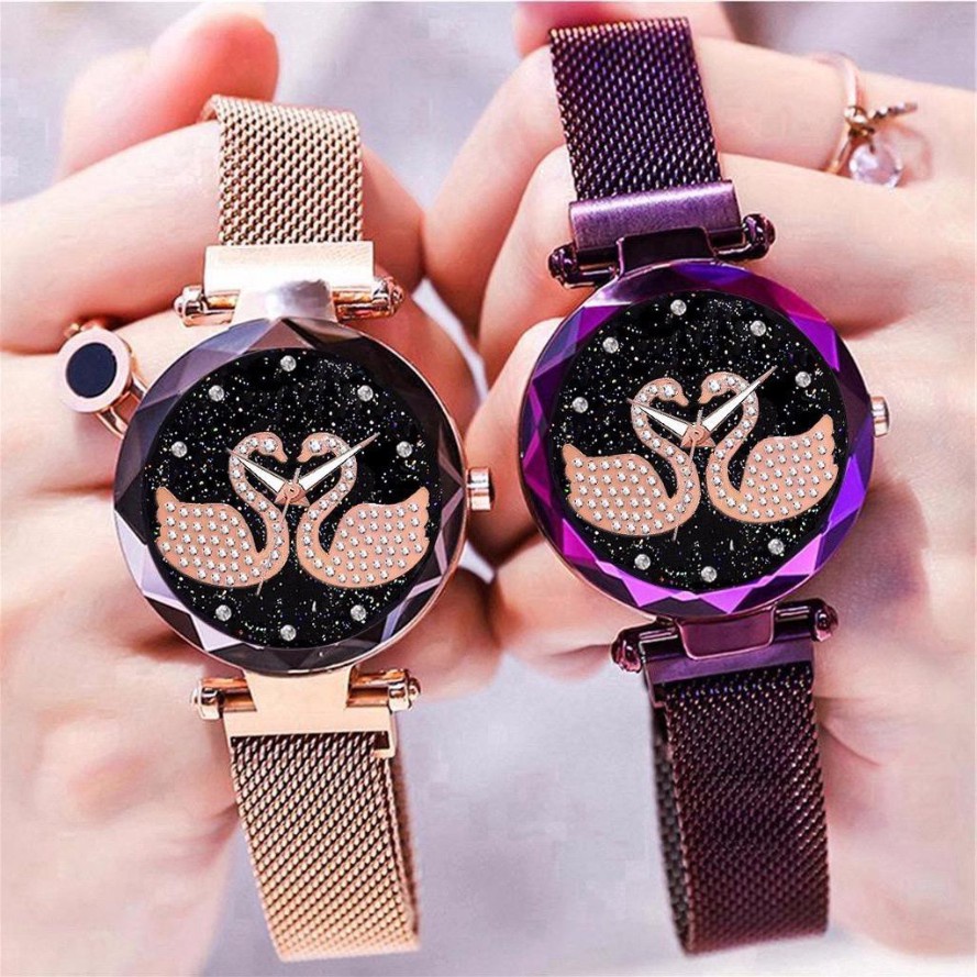 ✅Grosir Jam Senen - Jam Tangan Wanita Magnet Angsa Swarosvsky SWAN import grosir premium JF043