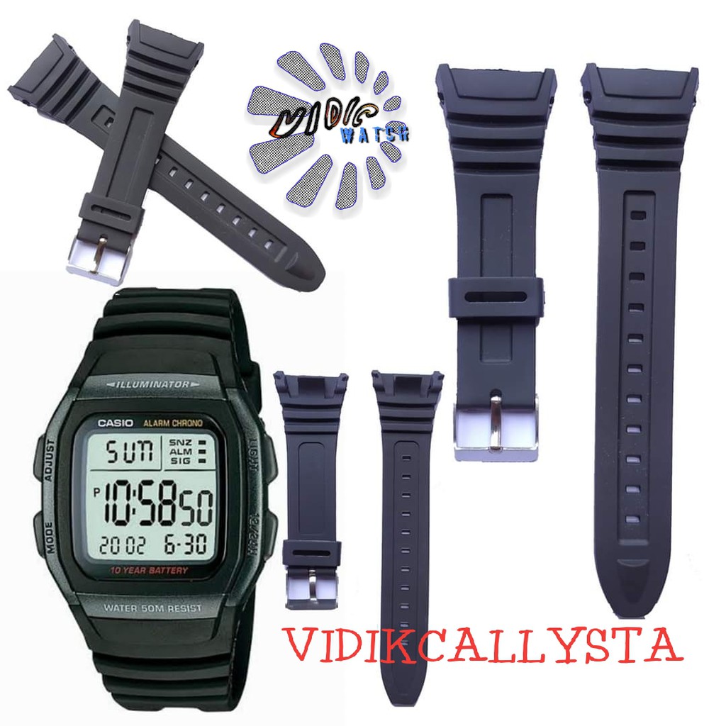 Strap tali jam Tangan Casio W-96H Casio W96h Casio W 96h SKM-1278 SKM1278 SKMEI 1278