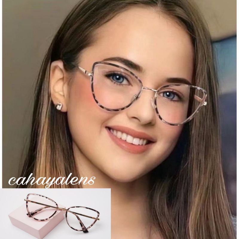 kacamata 98525 lensa Photrocromik murah / kacamata cat eye