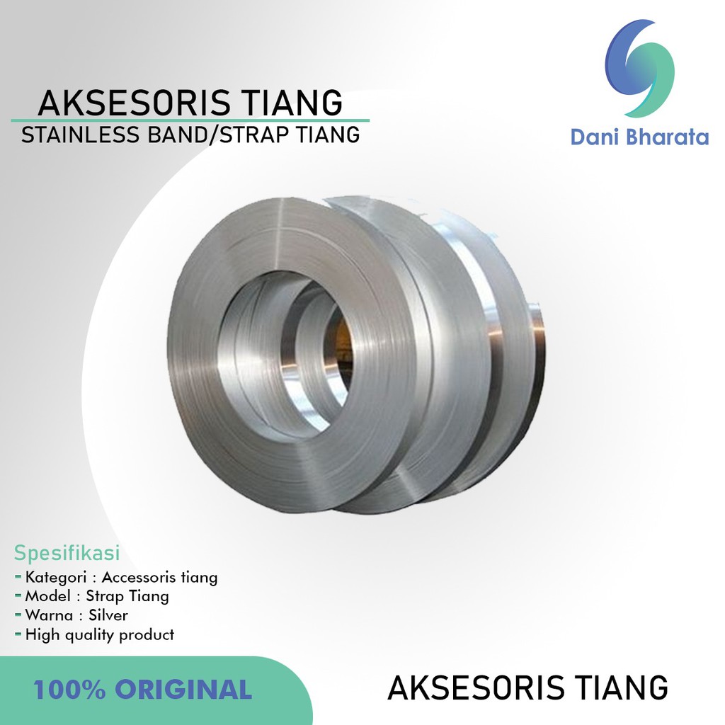 Stainless Stel Pole Band Strap Tiang PLN Fiber Optik FTTH Aksesoris