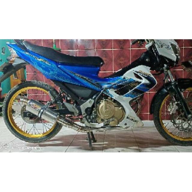Knalpot racing Cld c3 oval satria fu mx vixion tiger gl mp sonic cb r15 versa cbr byson scorpio dll
