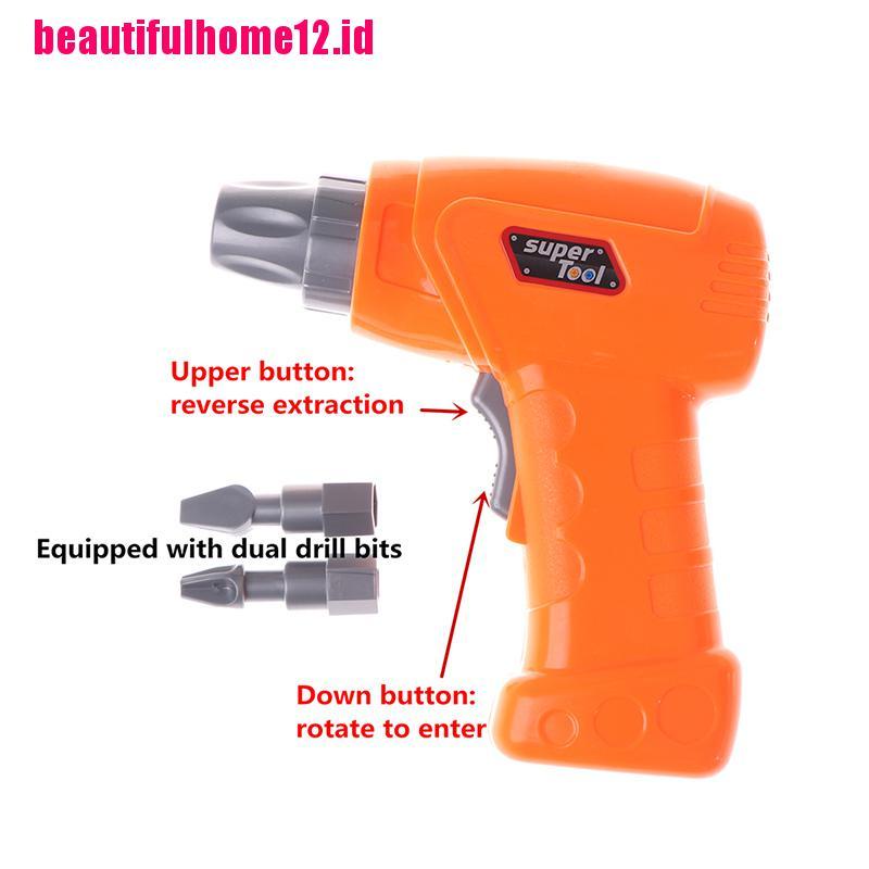 【beautifulhome12.id】DIY Toys Electric Drill Screw Nut Disassembly Creative Puzzle Toys Accessories