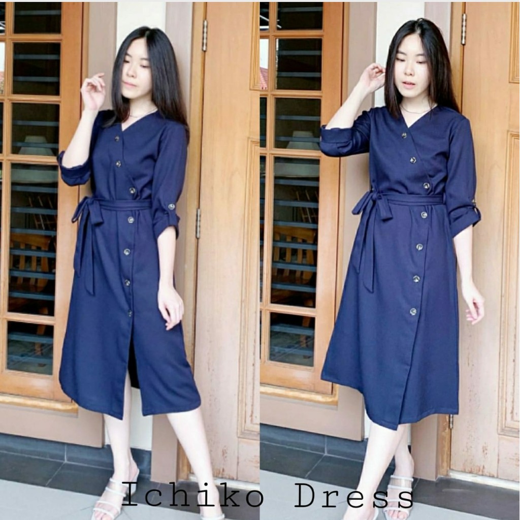 FWG - DRESS ICHIKO / DRESS WANITA / DRESS / DRESS KOREA STYLE / BAJU WANITA / PAKAIAN WANITA