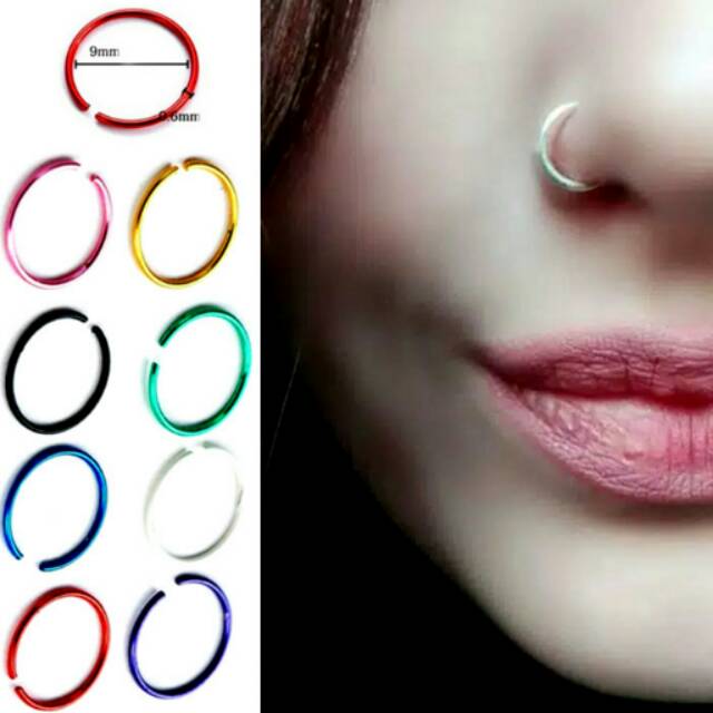 isi 8 pcs ANTING HIDUNG FASHION ( tanpa tindik ) aksesoris trend india grosir online murah jakarta