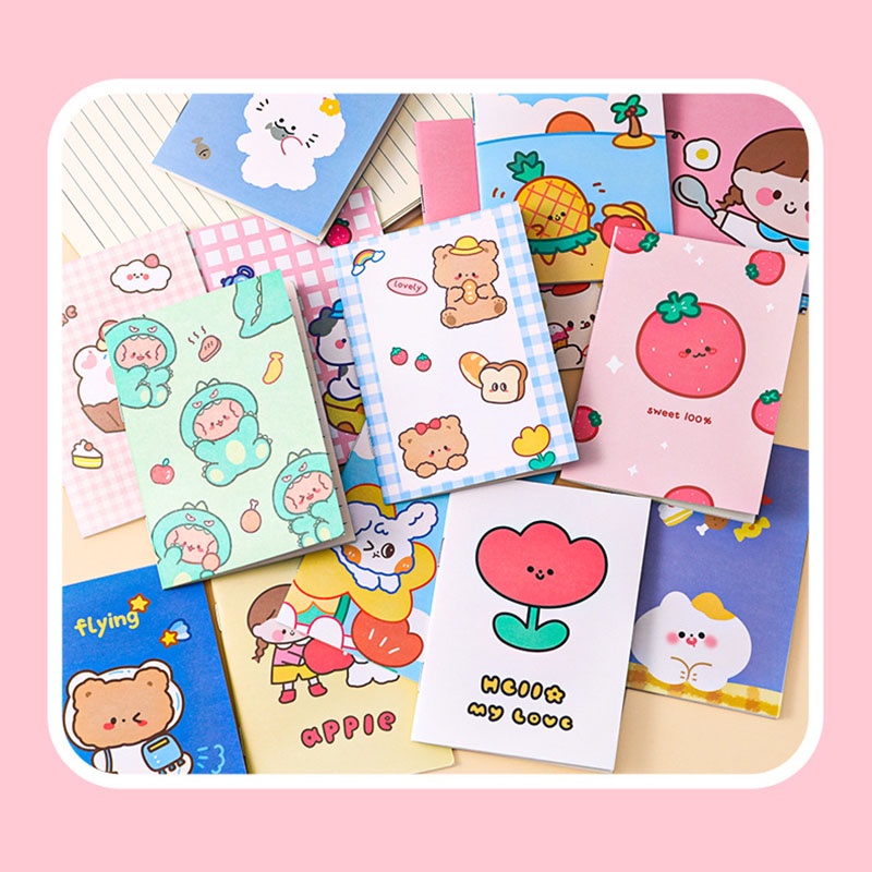 COD✨Buku Catatan Kartun Wanita Anak Laki-laki Perempuan Buku Notebook Saku Seri Buah Untuk Pelajar Impor Murah