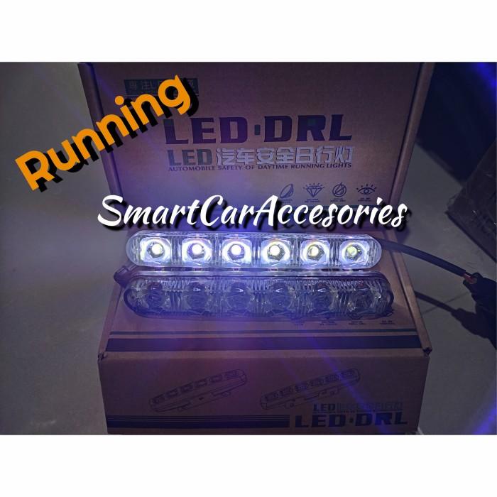 Lampu Foglamp Bumper Drl Fortuner 6 Titik Led Daytime + Sein Running