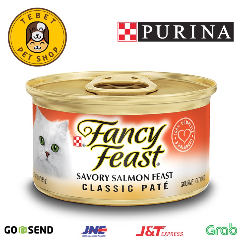 Purina Fancy Feast Classic Pate Savory Salmon Feast Gourmet 85 Gr Wet Cat Food Shopee Indonesia